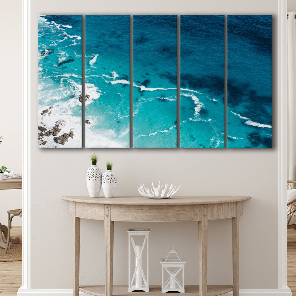 Ocean, Ocean 5 Panels B,Large Canvas,Canvas Prints Wall Art Home Decor