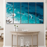 Ocean, Ocean 5 Panels B,Large Canvas,Canvas Prints Wall Art Home Decor