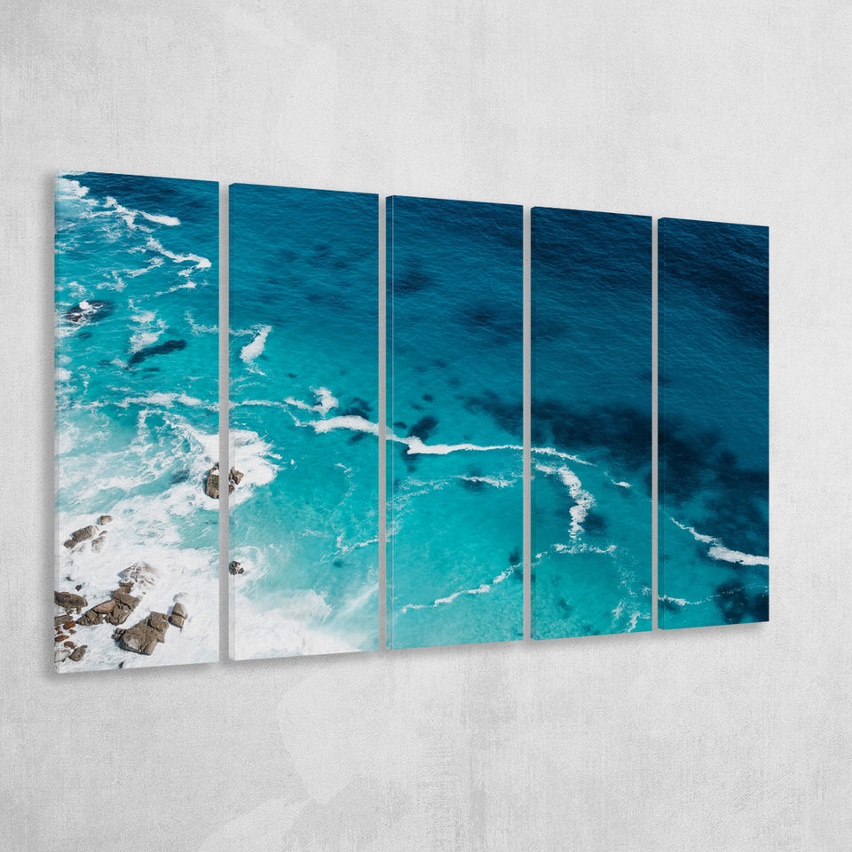 Ocean, Ocean 5 Panels B,Large Canvas,Canvas Prints Wall Art Home Decor