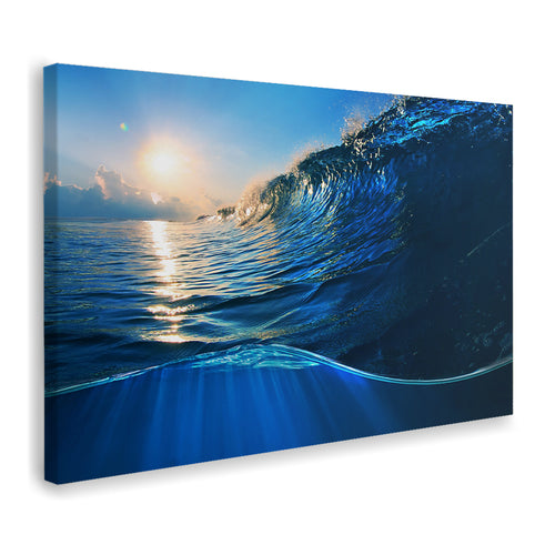 Ocean Waves Sunlight Canvas Wall Art - Canvas Prints, Prints For Sale, Painting Canvas,Canvas On Sale