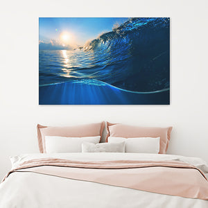 Ocean Waves Sunlight Canvas Wall Art - Canvas Prints, Prints For Sale, Painting Canvas,Canvas On Sale