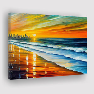 Oceanside California Skyline Oceanside City Painting Wall Art, Sport Art Prints Fan Gift, Canvas Prints Wall Art Decor
