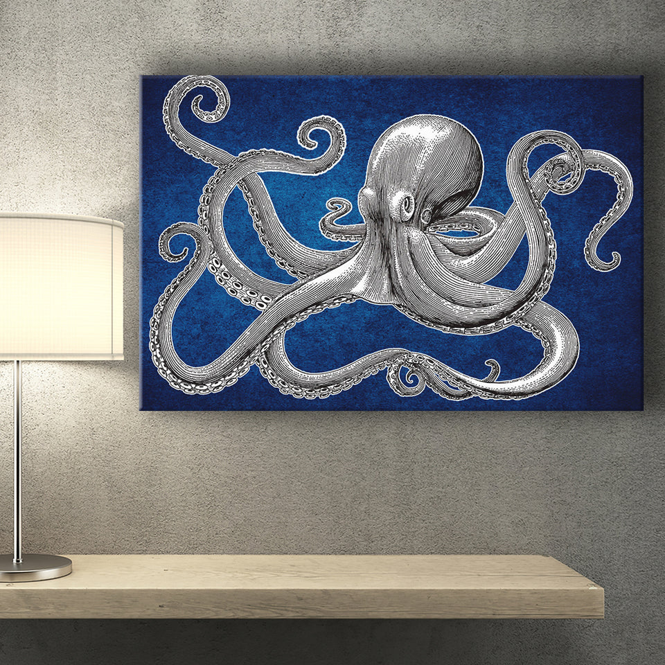 Octopus Wall Art Canvas Prints Wall Art Decor - Painting Canvas,Home Decor, Ready to Hang