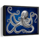 Octopus Wall Art Framed Canvas Prints Wall Art Decor, Framed Picture, Floating Frame