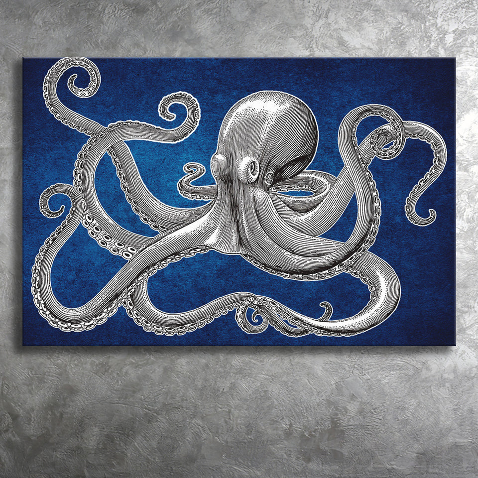 Octopus Wall Art Canvas Prints Wall Art Decor - Painting Canvas,Home Decor, Ready to Hang