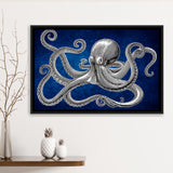 Octopus Wall Art Framed Canvas Prints Wall Art Decor, Framed Picture, Floating Frame