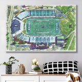 Ohio Bobcats Don Peden Stadium Watercolor, Sport Art Prints Fan Gift, Canvas Prints Wall Art Decor