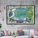 Ohio Bobcats Don Peden Stadium Watercolor, Sport Prints Fan Gift, Framed Art Prints Wall Art Decor