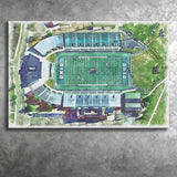 Ohio Bobcats Don Peden Stadium Watercolor, Sport Art Prints Fan Gift, Canvas Prints Wall Art Decor