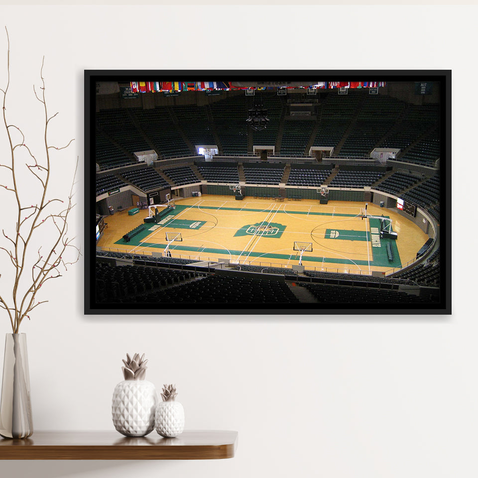 Ohio Bobcats Stadium Framed Canvas Prints Convocation Center Wall Art Basketball,Sport Stadium Art Prints, Fan Gift