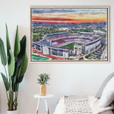 Ohio State Buckeyes Ohio Stadium Watercolor, Sport Art Prints Fan Gift, Framed Canvas Prints Wall Art Decor