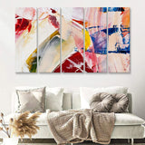 Oil Painting Abstract 5 Piece B Canvas Prints Wall Art Decor - Painting Canvas, Multi Panels