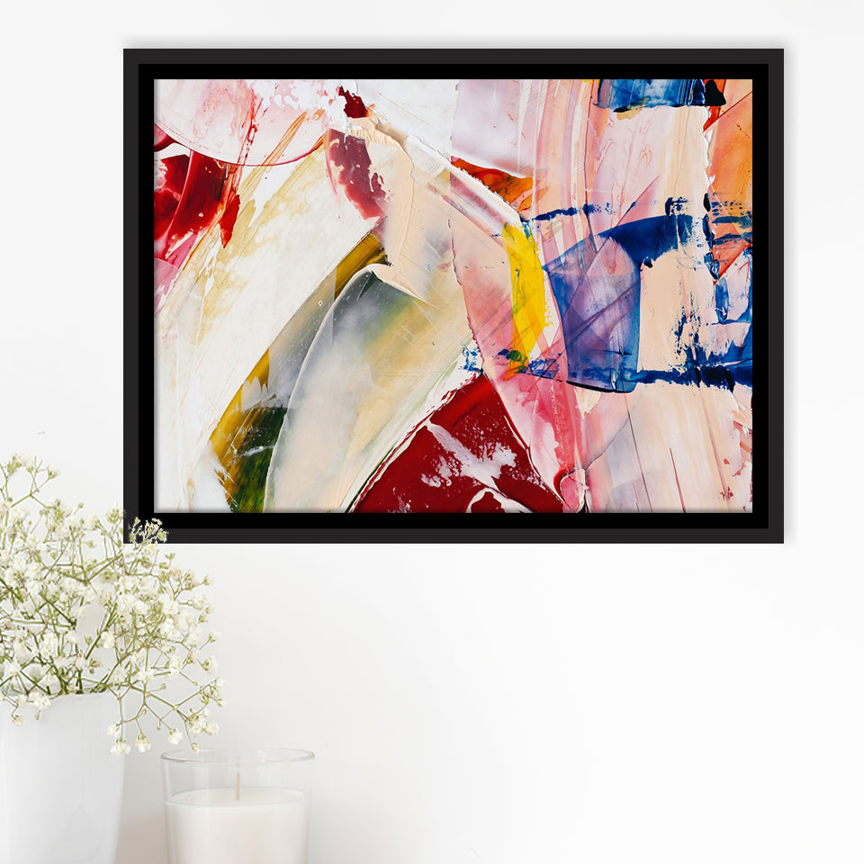 Oil Painting Abstract Framed Canvas Prints Wall Art Decor - Paiting Canvas, Art Prints, Floating Frame