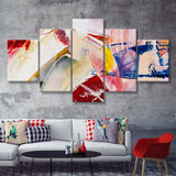 Oil Painting Abstract 5 Piece Canvas Prints Wall Art Decor - Painting Canvas, Multi Panels