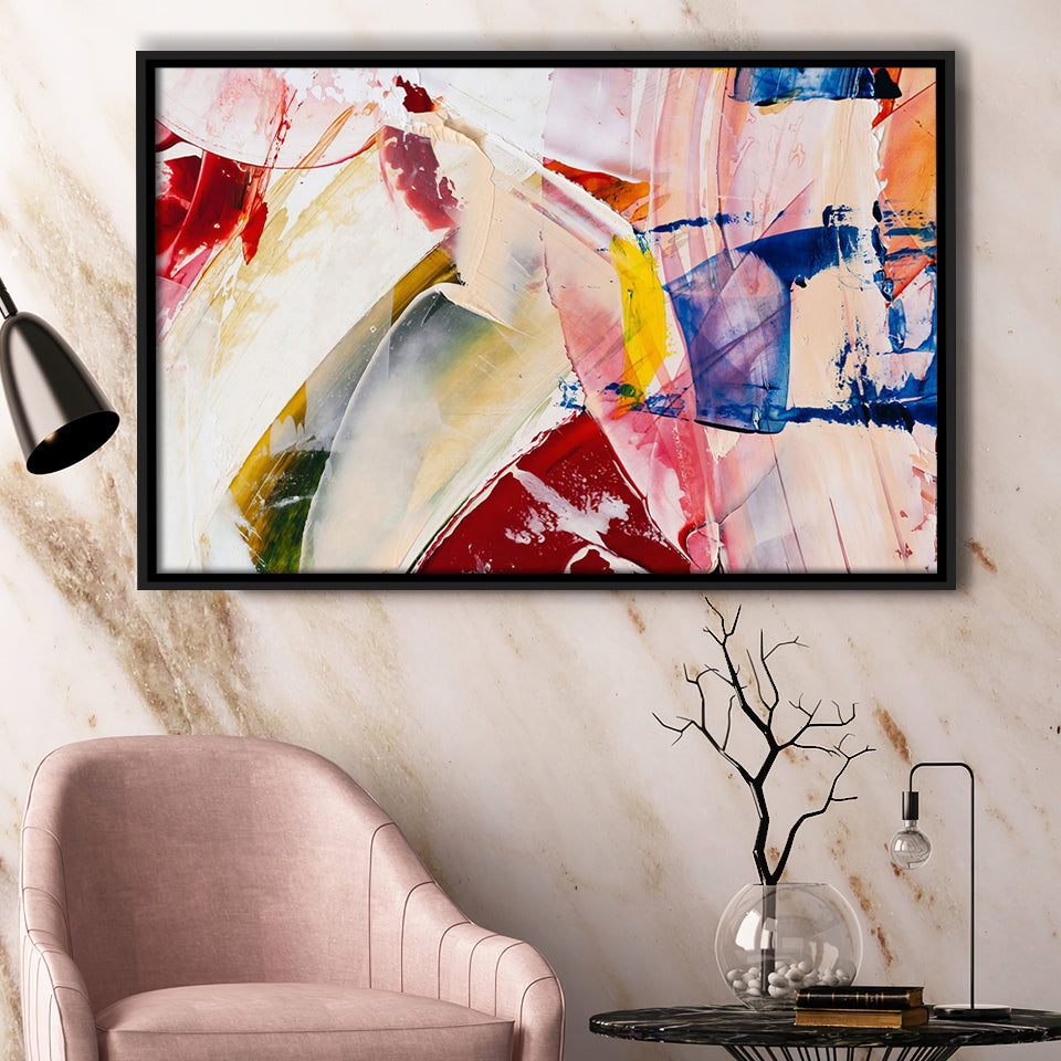 Oil Painting Abstract Framed Canvas Prints Wall Art Decor - Paiting Canvas, Art Prints, Floating Frame