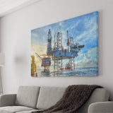 Oil Platform Canvas Prints Wall Art Decor - Paiting Canvas, Art Prints, Wall Decor, For Sale