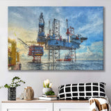 Oil Platform Canvas Prints Wall Art Decor - Paiting Canvas, Art Prints, Wall Decor, For Sale