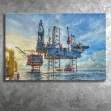 Oil Platform Canvas Prints Wall Art Decor - Paiting Canvas, Art Prints, Wall Decor, For Sale