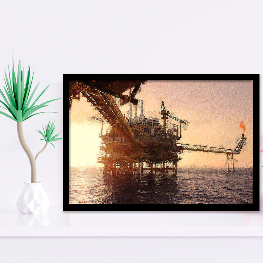 Oil and Gas Industry Framed Art Prints Wall Decor - Painting Prints, Framed Picture, Home Decor