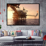 Oil and Gas Industry Framed Canvas Prints Wall Art Decor - Paiting Canvas, Art Prints, Floating Frame
