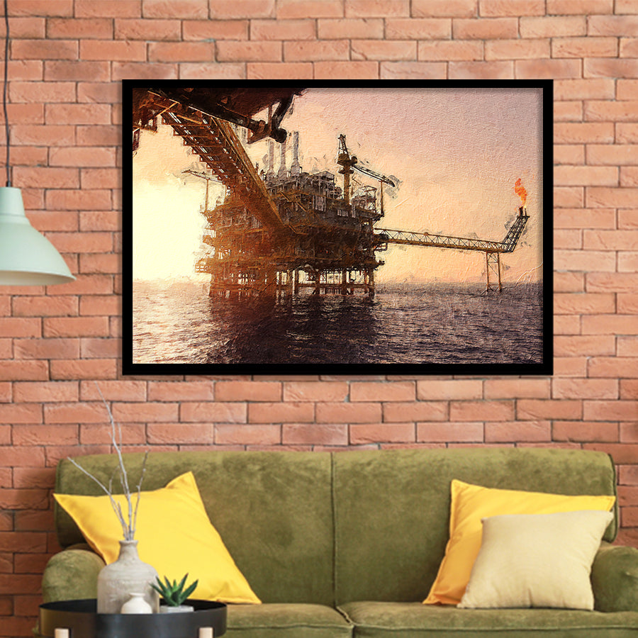 Oil and Gas Industry Framed Art Prints Wall Decor - Painting Prints, Framed Picture, Home Decor
