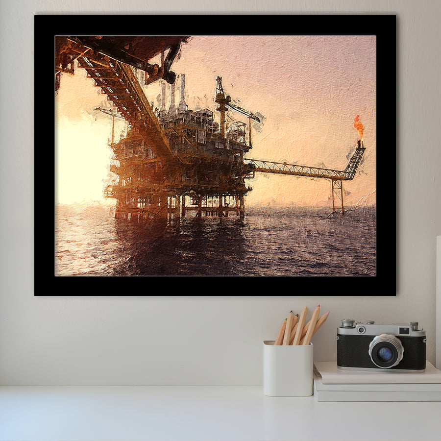 Oil and Gas Industry Framed Art Prints Wall Decor - Painting Prints, Framed Picture, Home Decor