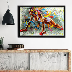 Fitness Magic Body Girl Beauty Play Sport Canvas Wall Art - Canvas Print, Framed Canvas, Painting Canvas