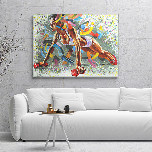 Fitness Magic Body Girl Beauty Play Sport Canvas Wall Art - Canvas Prints, Prints For Sale, Painting Canvas,Canvas On Sale