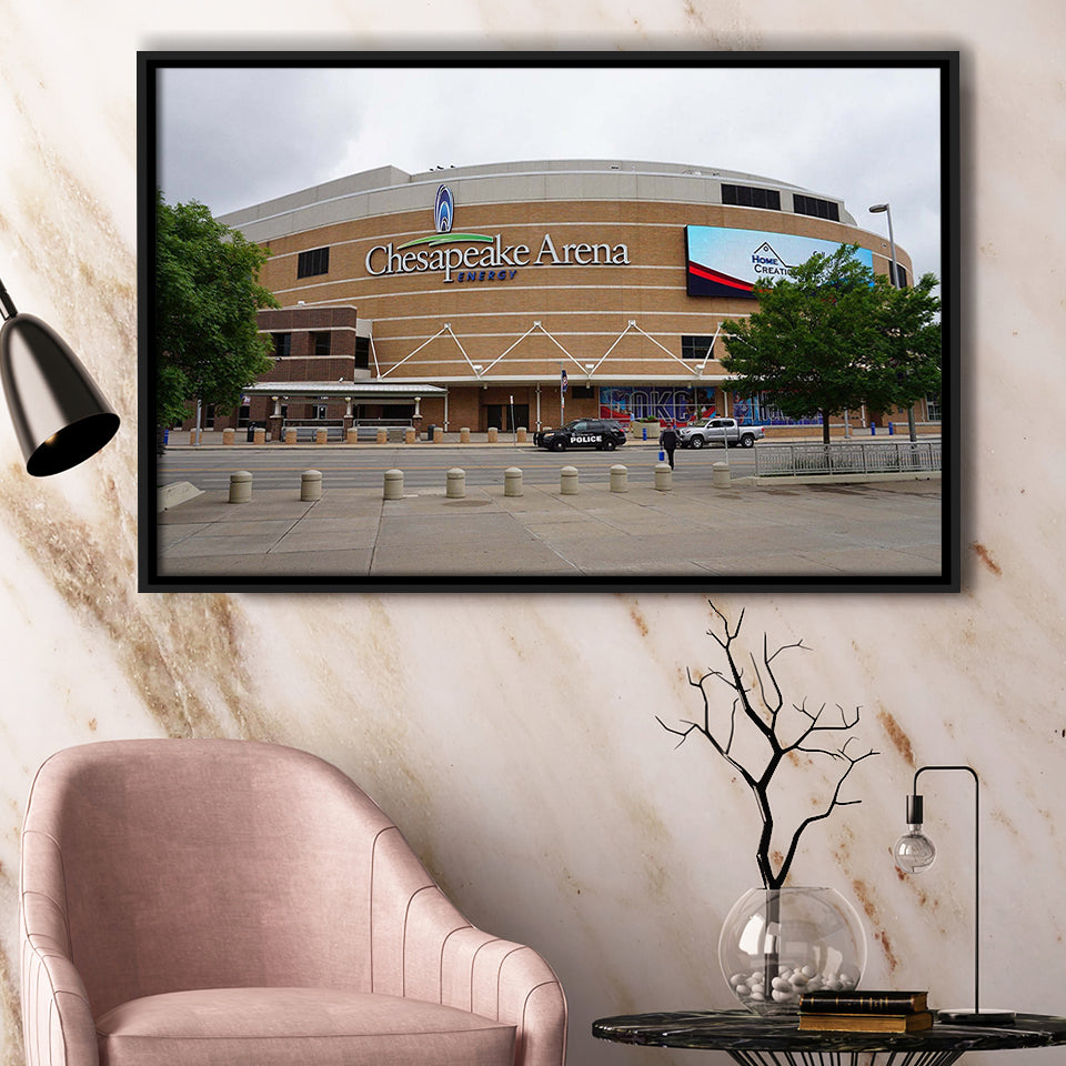 Oklahoma City Thunder Stadium Framed Canvas Prints Chesapeake Energy Arena Wall,Sport Stadium Art Prints, Fan Gift