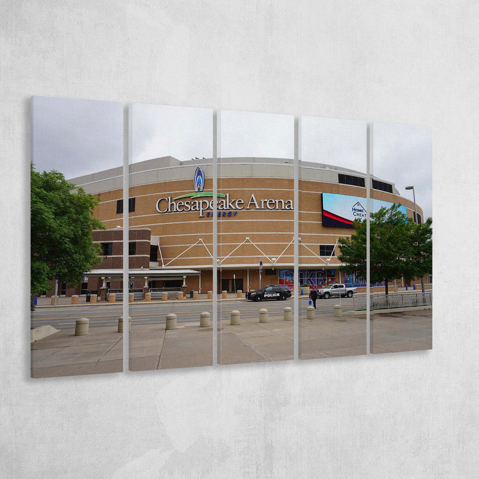 Oklahoma City Thunder Stadium Canvas Prints Chesapeake Energy Arena Wall,Multi Panels B,Sport Stadium Art Prints, Fan Gift