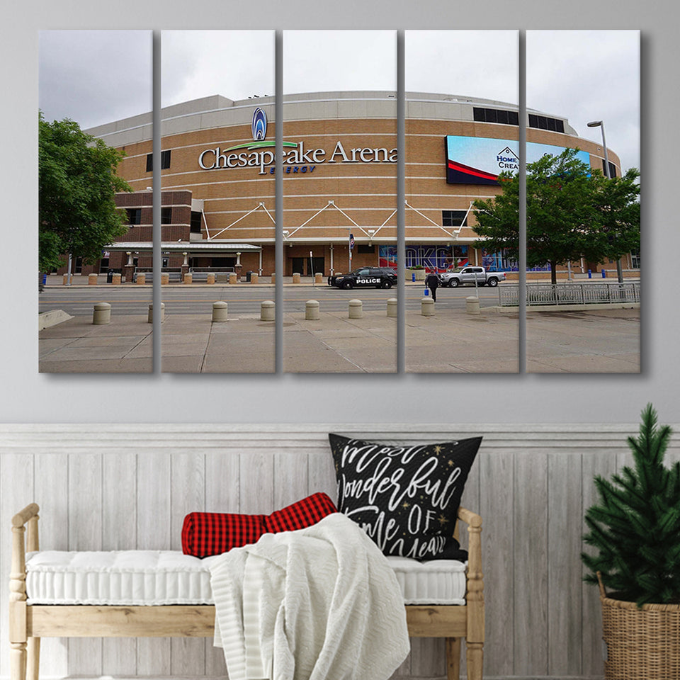 Oklahoma City Thunder Stadium Canvas Prints Chesapeake Energy Arena Wall,Multi Panels B,Sport Stadium Art Prints, Fan Gift
