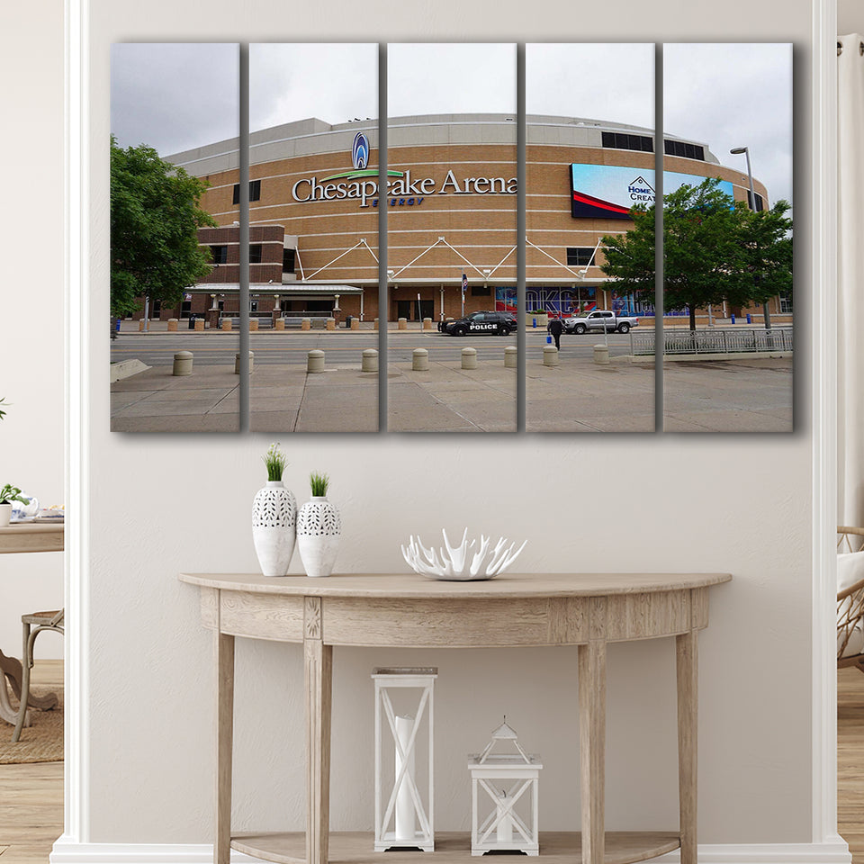 Oklahoma City Thunder Stadium Canvas Prints Chesapeake Energy Arena Wall,Multi Panels B,Sport Stadium Art Prints, Fan Gift