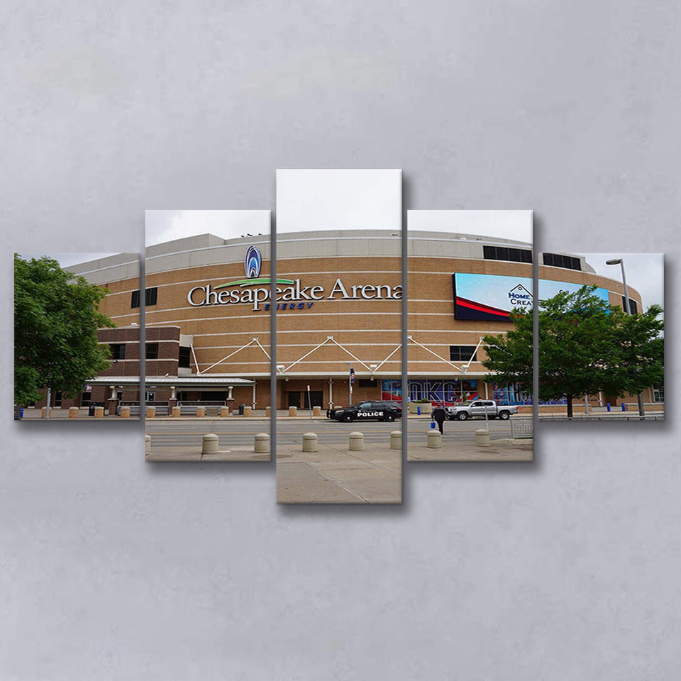 Oklahoma City Thunder Stadium Canvas Prints Chesapeake Energy Arena Wall,Multi Panels,Sport Stadium Art Prints, Fan Gift
