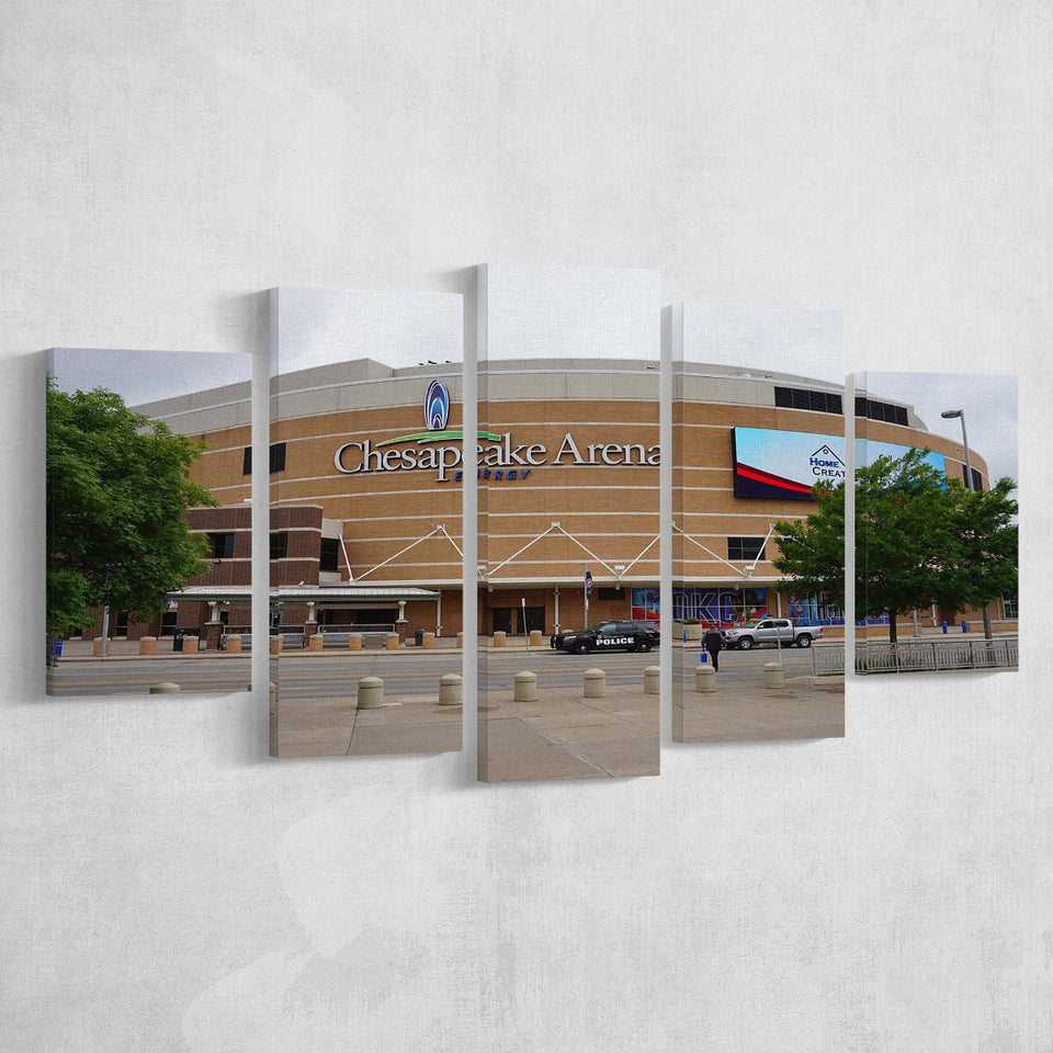 Oklahoma City Thunder Stadium Canvas Prints Chesapeake Energy Arena Wall,Multi Panels,Sport Stadium Art Prints, Fan Gift