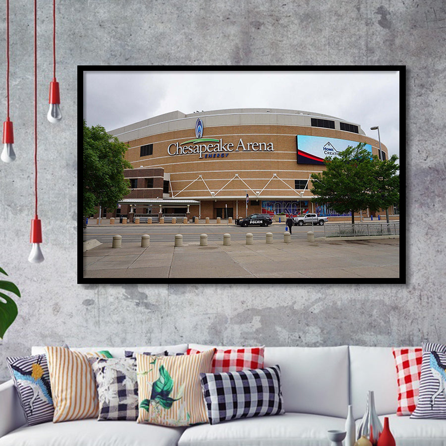 Oklahoma City Thunder Stadium Art Prints Chesapeake Energy Arena Wall,Sport Stadium Art Prints, Fan Gift, Wall Decor
