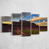 Oklahoma Sooners Wall Art Oklahoma Memorial Stadium Canvas Prints,Multi Panels,Sport Stadium Art Prints, Fan Gift