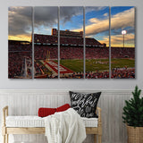Oklahoma Sooners Wall Art Oklahoma Memorial Stadium Canvas Prints,Multi Panels B,Sport Stadium Art Prints, Fan Gift