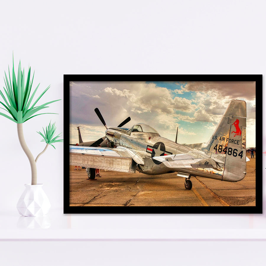 Old Air Force Planes Aircraft, Framed Art Prints Wall Art Home Decor, Ready to Hang