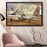 Old Air Force Planes Aircraft, Framed Canvas Prints Wall Art Home Decor,Floating Frame, Ready to Hang