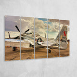 Old Air Force Planes Aircraft, Multi Panels, 5 Pieces B, Canvas Prints Wall Art Home Decor,X Large Canvas