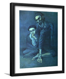 Old Jew And A Boy By Pablo Picasso-Canvas Art,Art Print,Framed Art,Plexiglass cover