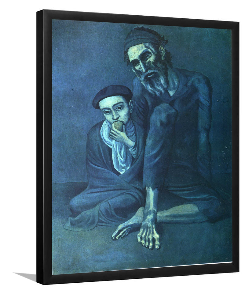 Old Jew And A Boy By Pablo Picasso-Art Print,Frame Art,Plexiglass Cover