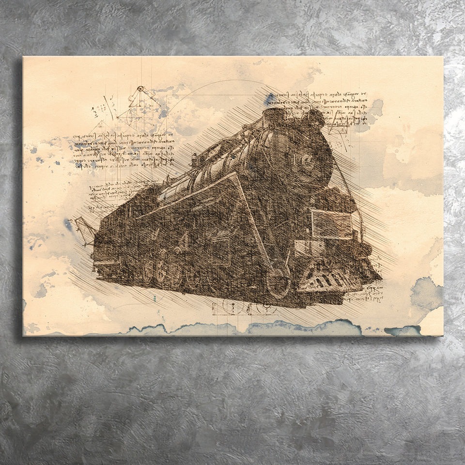 Old Locomotive Train Locomotive Old Trains Canvas Prints Wall Art - Painting Canvas, Painting Prints, Wall Home Decor, Prints for Sale