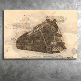 Old Locomotive Train Locomotive Old Trains Canvas Prints Wall Art - Painting Canvas, Painting Prints, Wall Home Decor, Prints for Sale