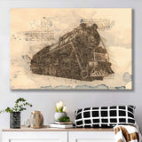 Old Locomotive Train Locomotive Old Trains Canvas Prints Wall Art - Painting Canvas, Painting Prints, Wall Home Decor, Prints for Sale