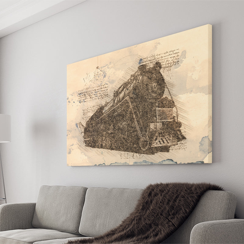 Old Locomotive Train Locomotive Old Trains Canvas Prints Wall Art - Painting Canvas, Painting Prints, Wall Home Decor, Prints for Sale