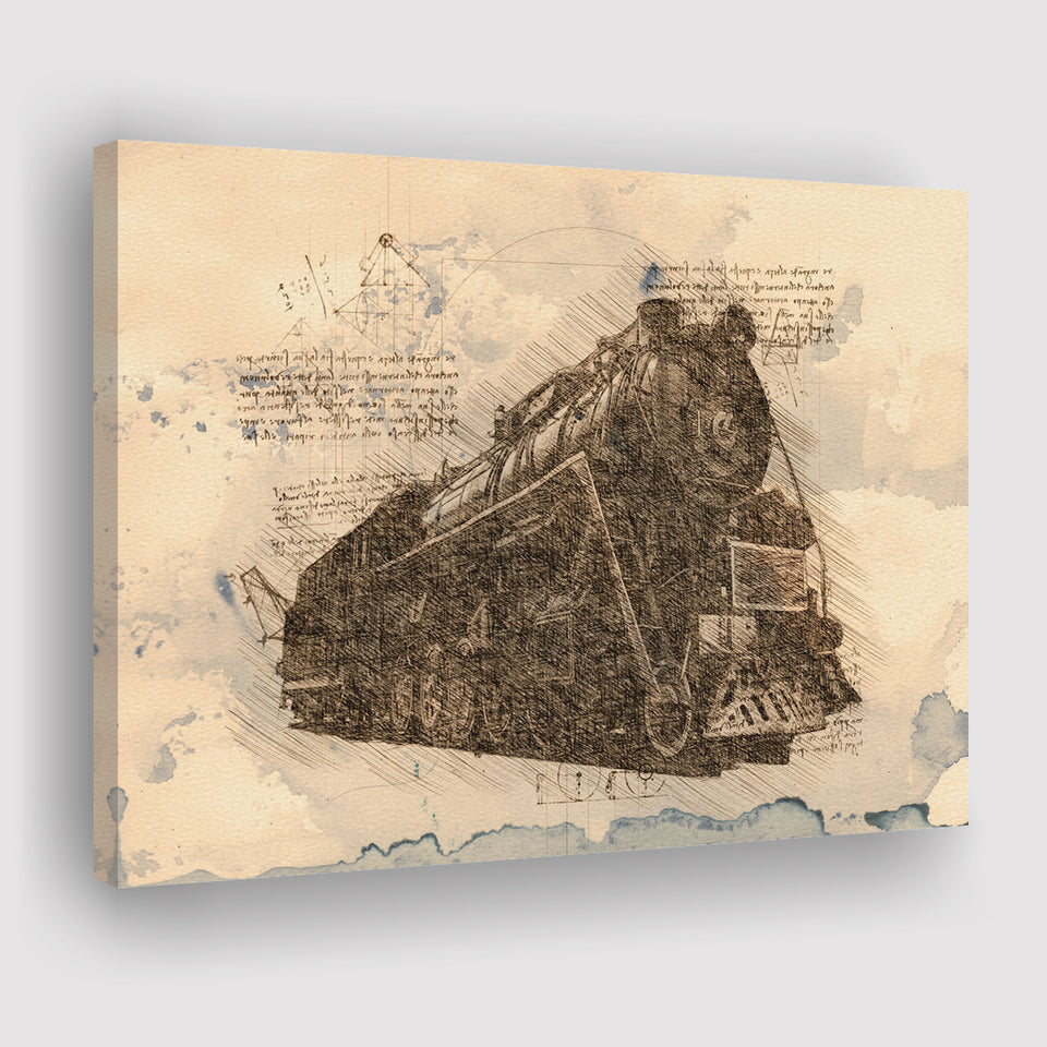 Old Locomotive Train Locomotive Old Trains Canvas Prints Wall Art - Painting Canvas, Painting Prints, Wall Home Decor, Prints for Sale