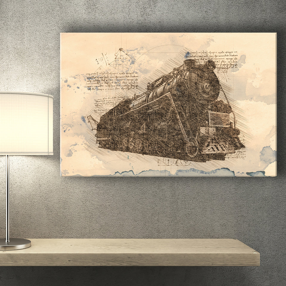 Old Locomotive Train Locomotive Old Trains Canvas Prints Wall Art - Painting Canvas, Painting Prints, Wall Home Decor, Prints for Sale