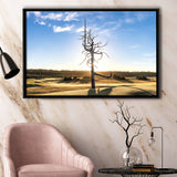 Old Macdonald Golf Course, Ghost Tree, Golf Art Print, Framed Canvas Prints Wall Art Decor, Floating Frame
