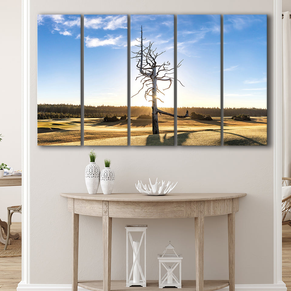 Old Macdonald Golf Course, Ghost Tree, 5 Panels Extra Large Canvas Prints Wall Art Decor